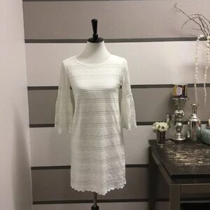 Ella Moon-White Lace Dress
